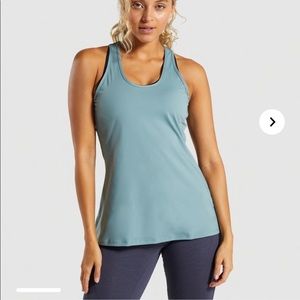 Gymshark Lustre Vest Athletic Tank Turquoise Med.
